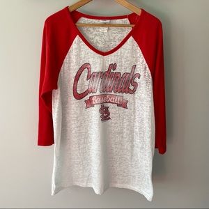 🐝🐝🐝 Cardinals burn out t-shirt, size XL